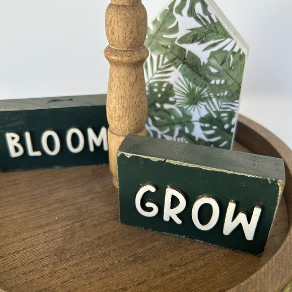 Handmade Plant, Bloom, Grow tiered Tray Decor - Plant Lovers - Picture 4 of 11